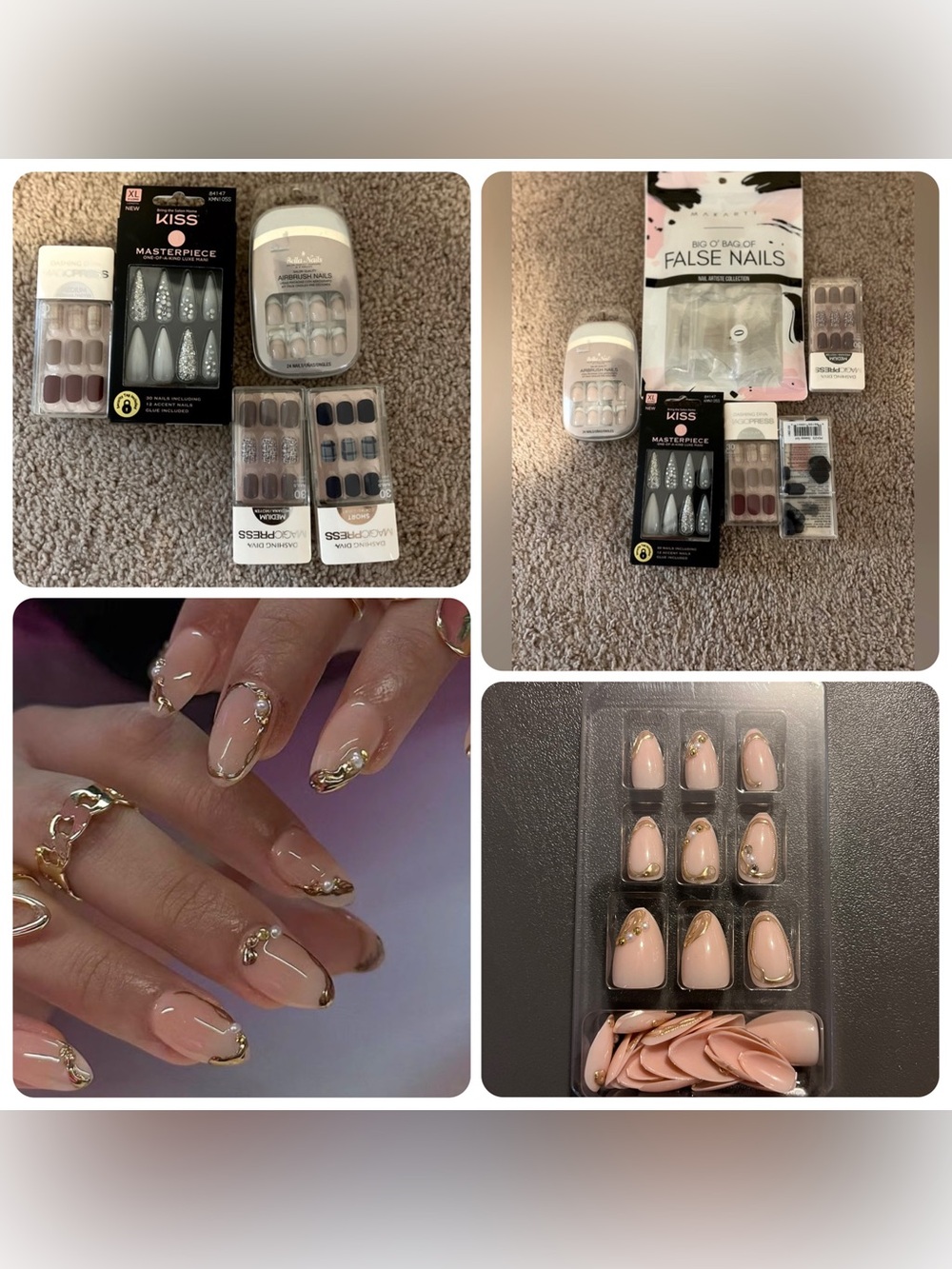 Over 600 nails total.   Various Press on designs. Brand new.